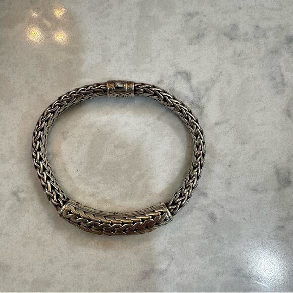 John Hardy Palu ID Bracelet, sterling silver and 22k gold - Picture 6 of 9